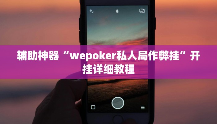 辅助神器“wepoker私人局作弊挂”开挂详细教程 辅助神器“wepoker私人局作弊挂”开挂详细教程