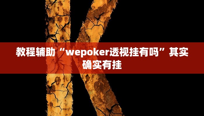 教程辅助“wepoker透视挂有吗”其实确实有挂