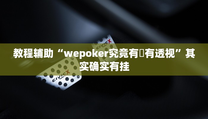 教程辅助“wepoker究竟有沒有透视”其实确实有挂 教程辅助“wepoker究竟有沒有透视”其实确实有挂